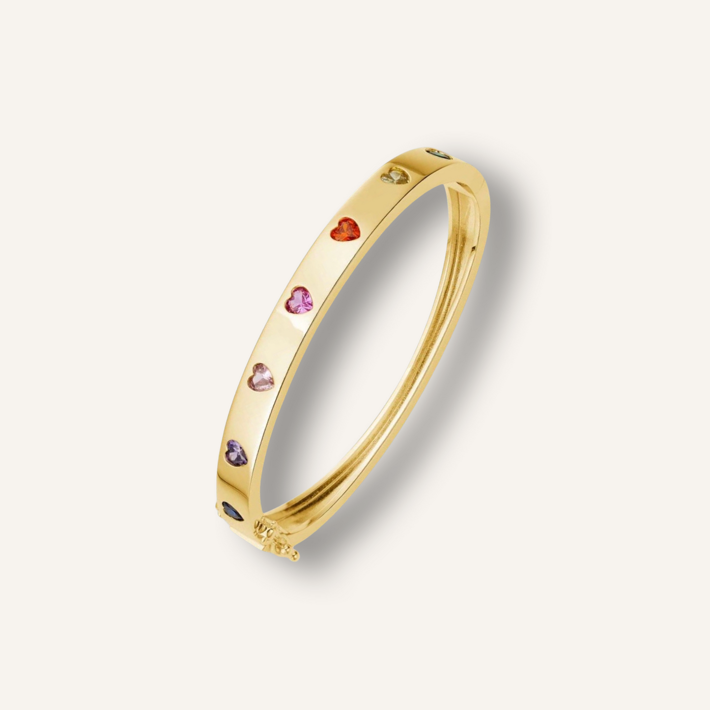 Rainbow Heart Bangle